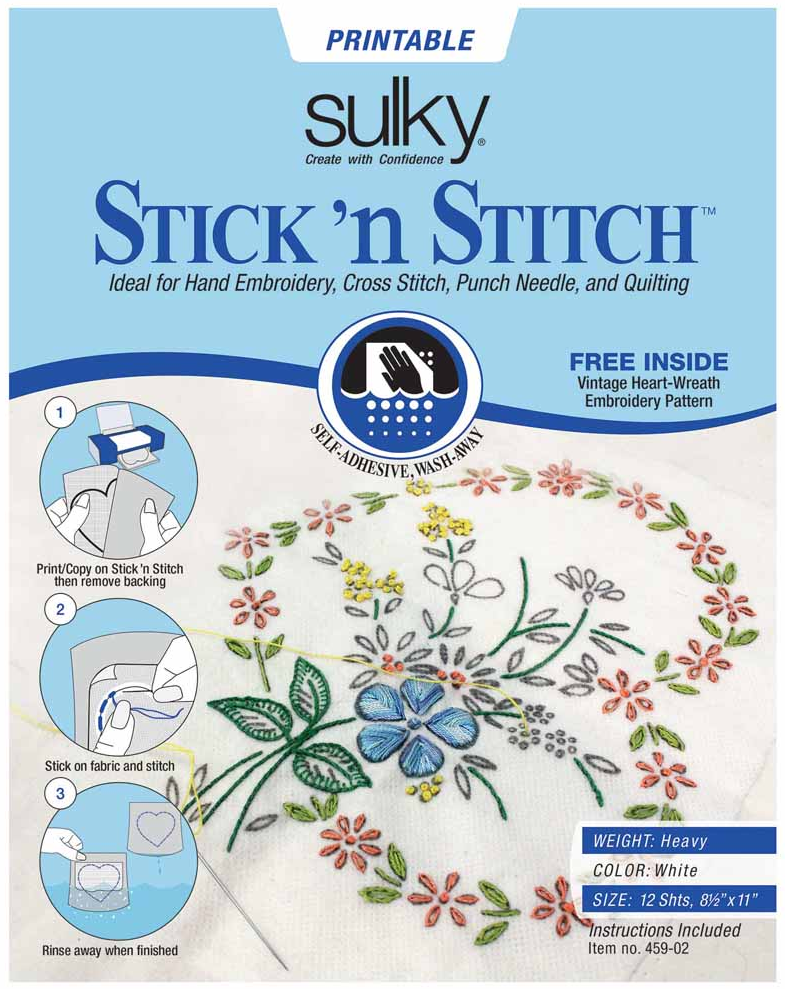 SULKY Stick'n Stitch, 12 feuilles